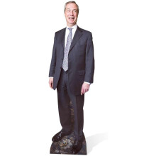 Star Cutouts CS629 Nigel Farage Lifesize Cardboard Cutout 181cm, Multicolour