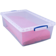 Really Useful Products 43 Litre Box, Nestable Clear, Pack of 3 in Card