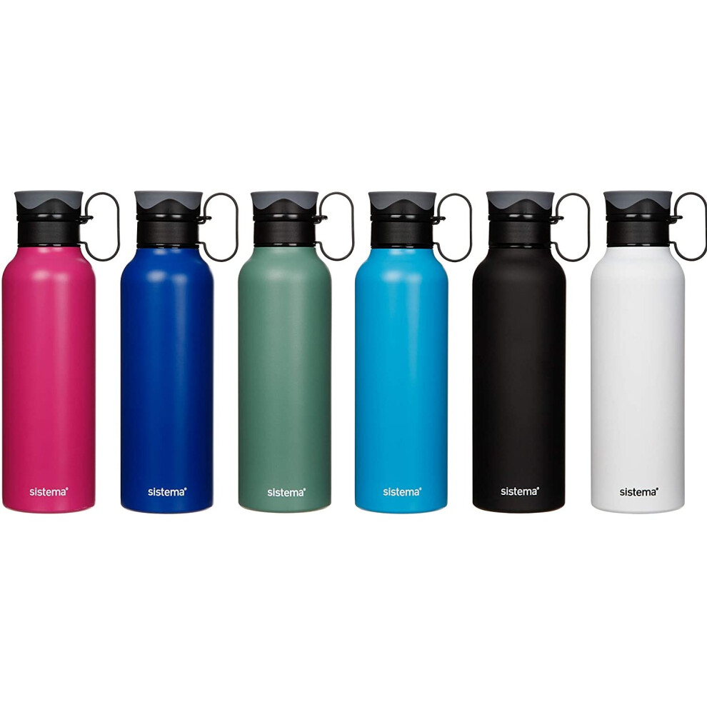 Sistema Stainless Steel Bottle, 600ml. Assorted Colours.