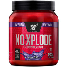 BSN N.O.-Xplode Pre-workout Powder, Food Supplement with Caffeine, Amino Acids, Vitamin C and Zinc, Purple Power, 30 Servings, 390 g, Packaging May Va