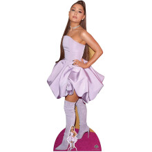 Star Cutouts CS780 Ariana Grande Lifesize Cardboard Cutout American Singer Songwriter Height 163cm Comes with Free Mini Desktop Standee, Multicolour