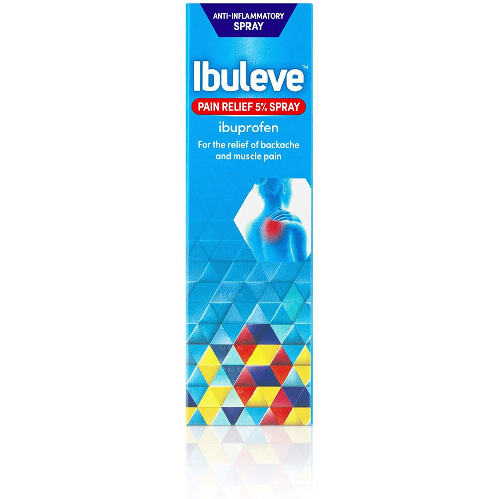 Ibuleve Pain Relief 5% Ibuprofen Spray, Anti-Inflammatory Relief For Joint Pain, Sprains, Backache, Muscular Pains And Sports Injuries, 35 Ml