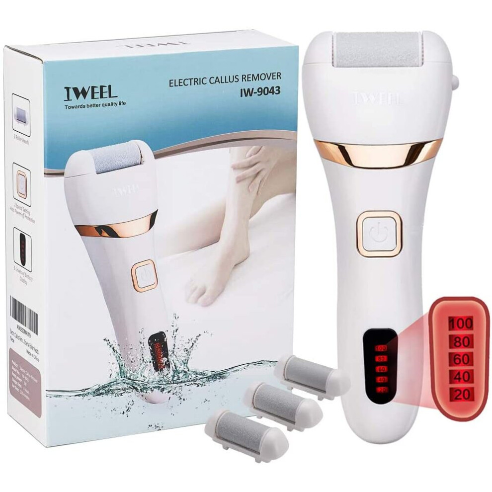 Electric Callus Remover, Rechargeable Foot File Hard Skin Remover Pedicure Tools for Feet Electronic Callus Shaver Waterproof Pedicure kit for Cracked