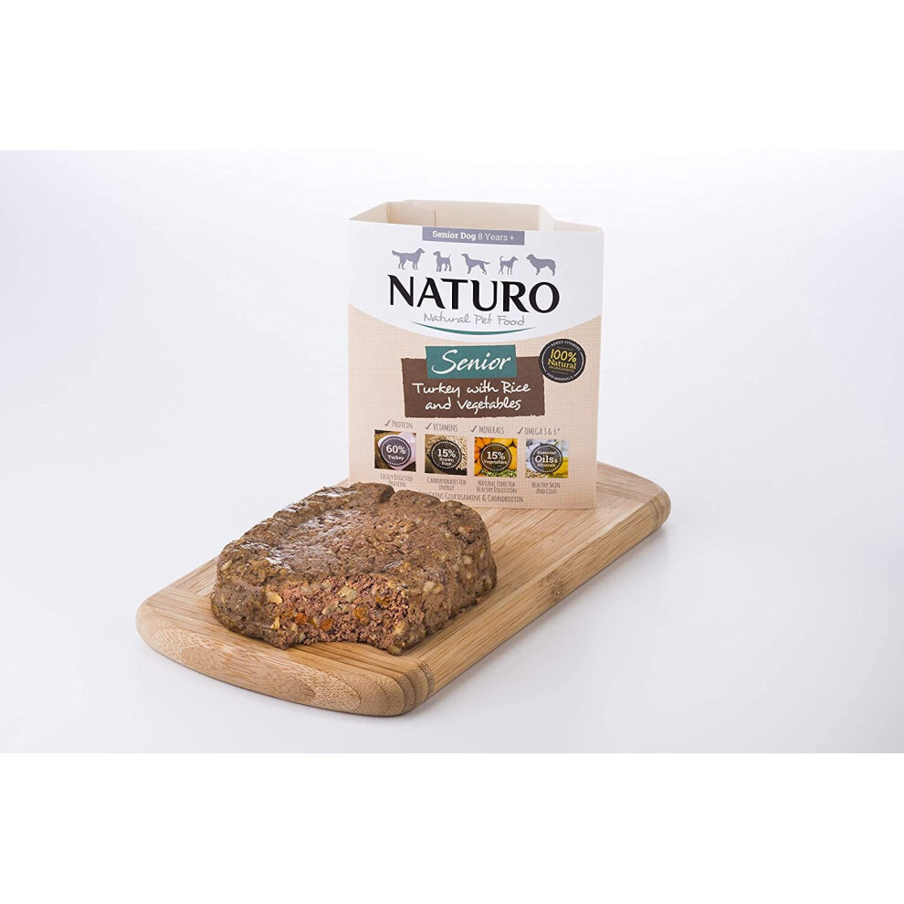 Turkey & Rice with Vegetables Wet Food for Senior Dogs Trays 400g x 7