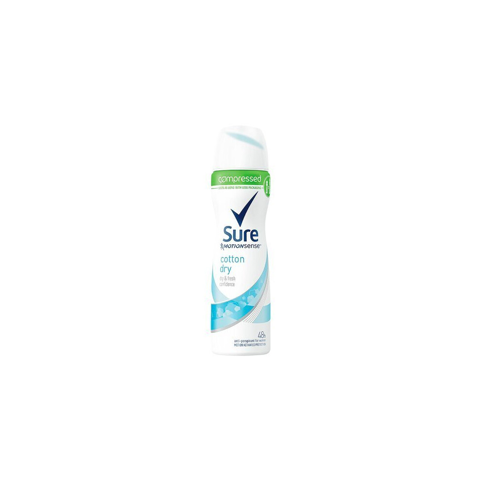 Sure Women Cotton Dry Anti-Perspirant Deodorant 75 ml - Pack of 6