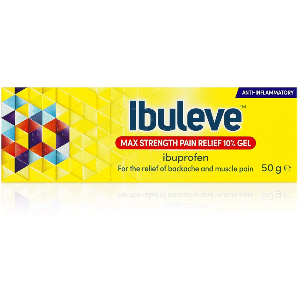 Ibuleve Max Strength Pain Relief 10% Ibuprofen Gel, Maximum Strength Anti-Inflammatory Relief For Joint Pain, Sprains, Backache, Muscular Pains And Sp