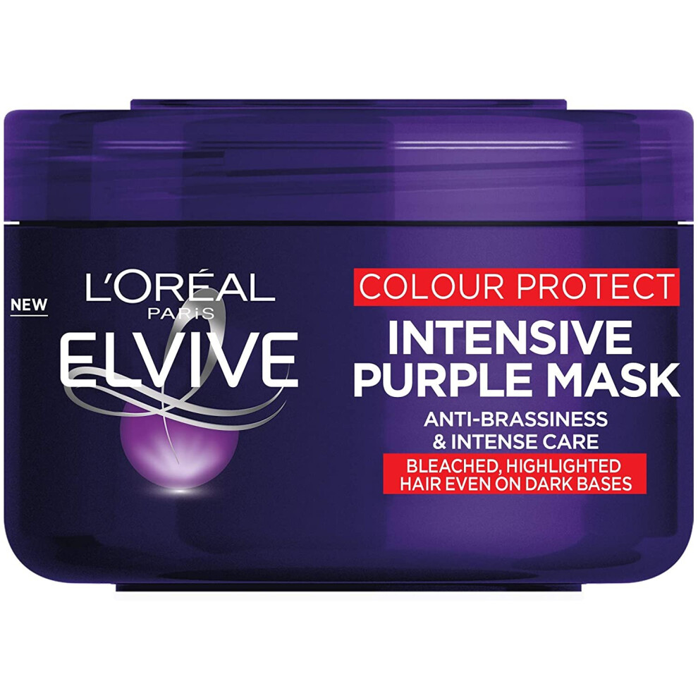 LâOrã©Al Paris Purple L'oreal Paris Elvive Colour Protect Anti-Brassiness Mask, 0.2989 Kg