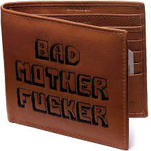 Bad Mother Fucker Wallet, Embroidered Lettering, Real Leather