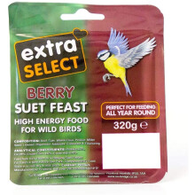 Extra Select Wild Bird High Energy Suet Block Wild Berry, 6 x 320 g