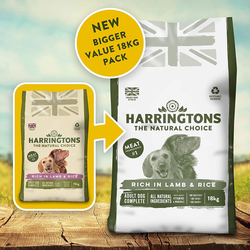 Harringtons Complete Lamb and Rice Dry Dog Food, 18 kg