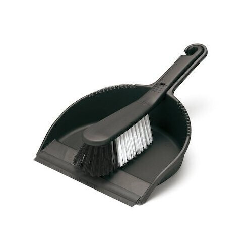 Addis Dustpan and Stiff Brush Set, Black, 22.5 x 31.5 x 11 cm on OnBuy