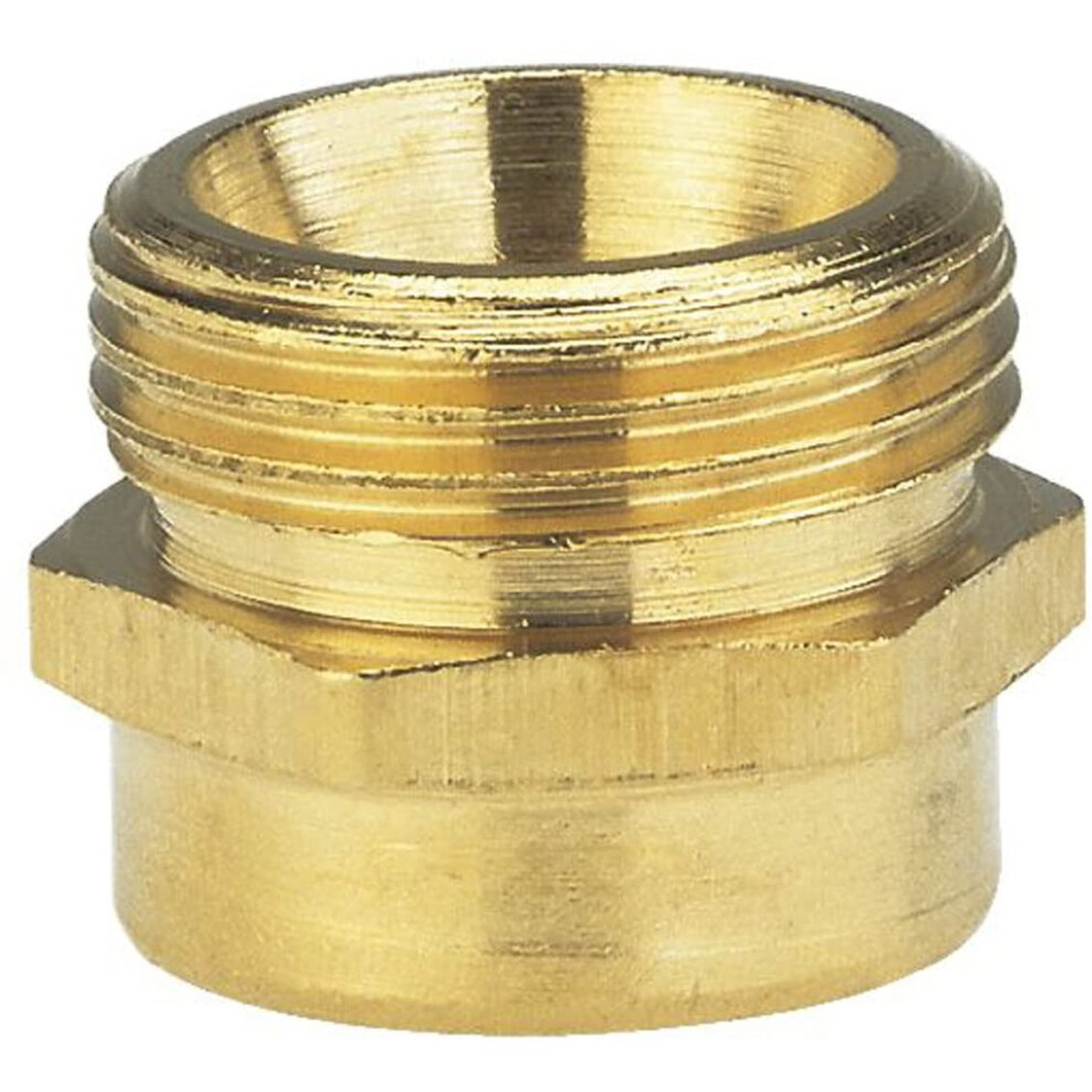 Gardena Brass Reducing Threaded Nipple: Brass Fitting To The Threaded Reduction For E.g. Pumps, 33.3 Mm (G 1 ') - Ag / 42 Mm (1 1/4 ") - Ig (7266-20)