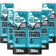 Original Source Sea Salt and Samphire Vegan Shower Gel, 6x250 ml