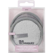 Makeup Remover Pads Reusable Plus Dual-Sided by Real Techniques for Women - 2 Pc Pads