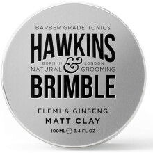 Hawkins & Brimble - Arcilla Mate para Hombre, 100ml - Acabado Mate Sin Grasa, Fijación Fuerte