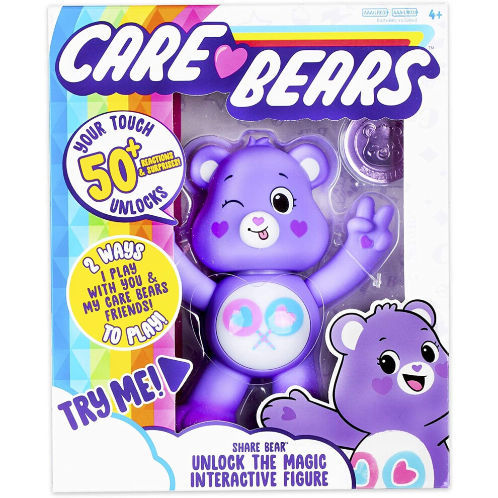 Care Bears 22052 Unlock The Magic-Interactive Figures-Share Bear-Ages 4+, 3