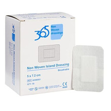 365 Non Woven Island Dressing 5 x 7.2 cm - Pack of 50 (Ref 36590001)