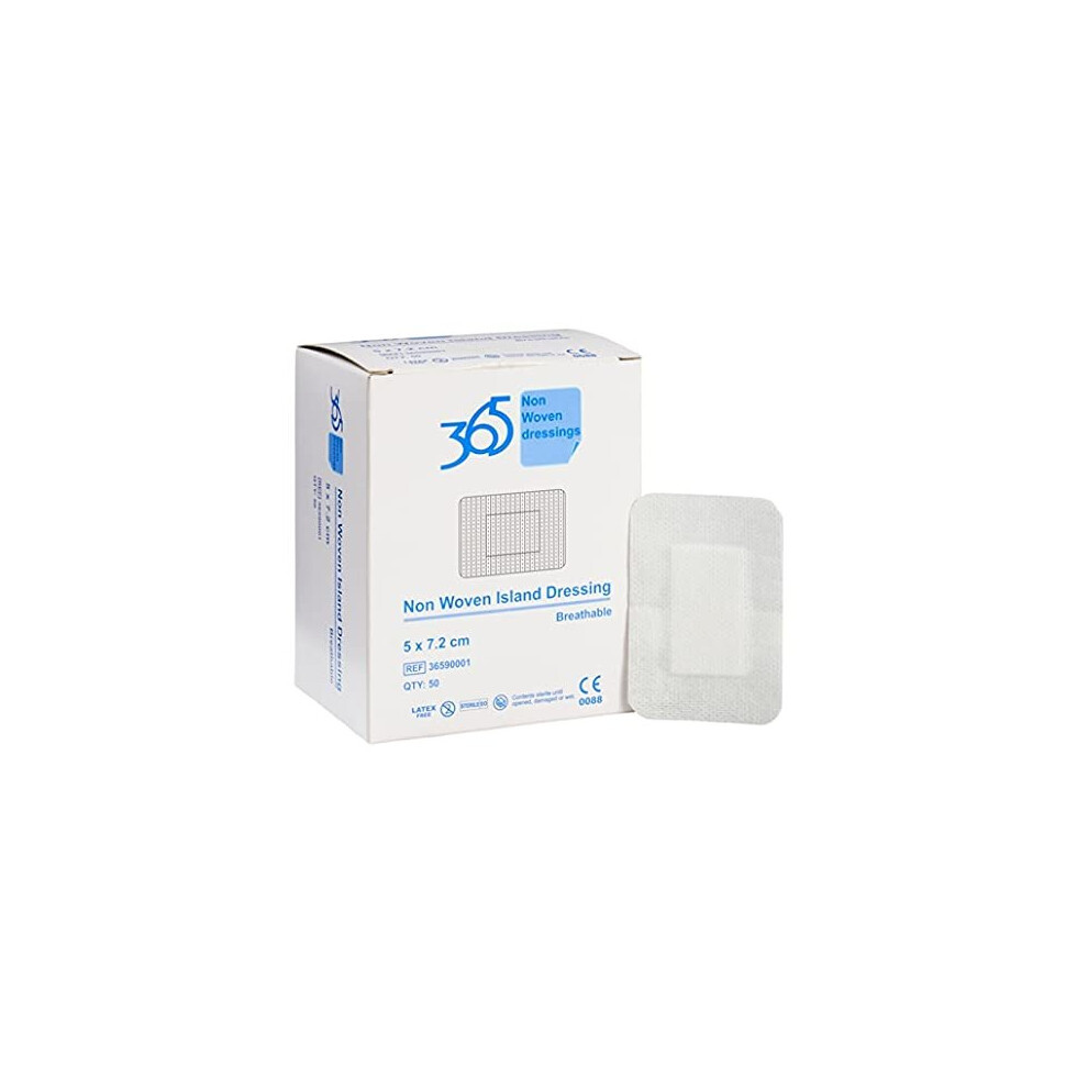 365 Healthcare 365 Non Woven Island Dressing 5 X 7.2 Cm - Pack Of 50 (Ref 36590001)