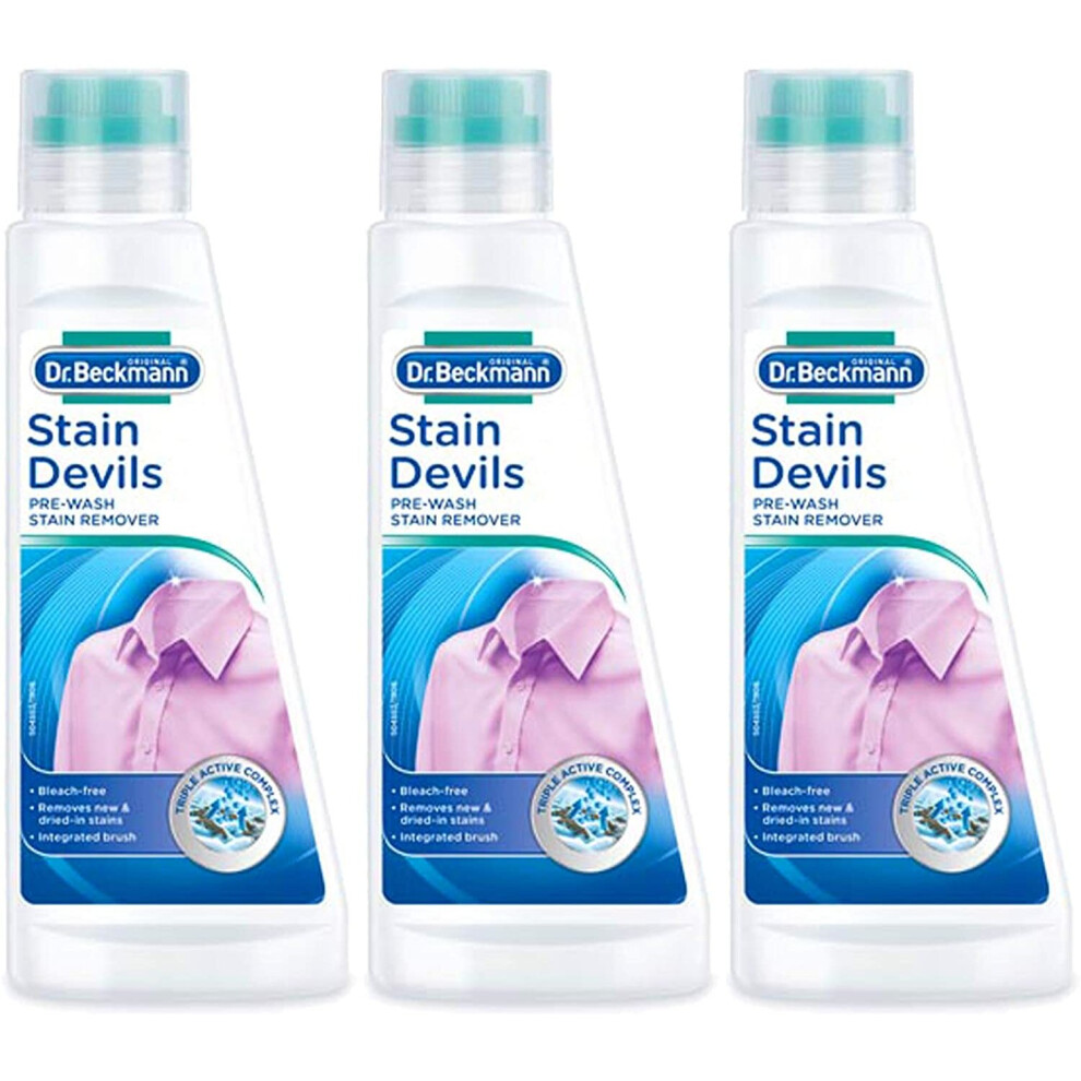 Dr Beckmann Stain Devils Pre-Wash Bleach Free Stain Remover (3 x 250ml)