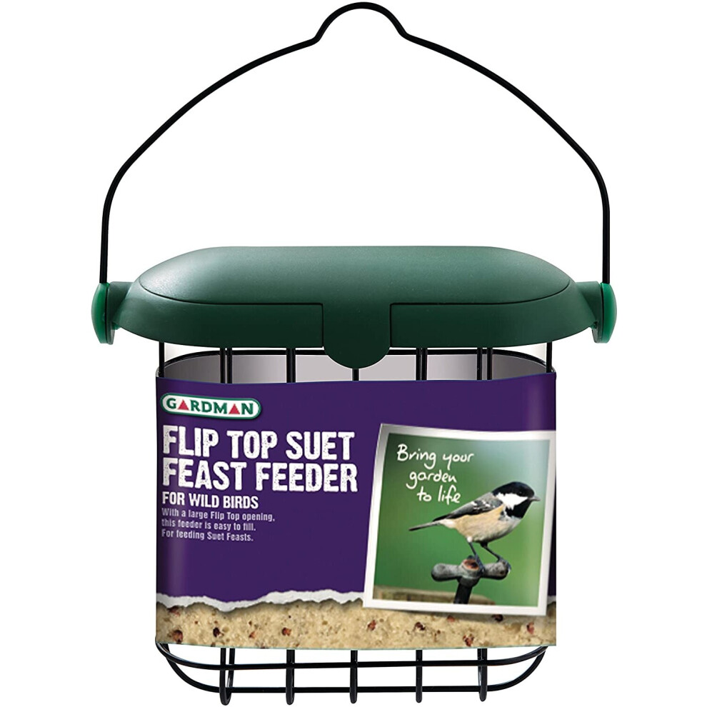 Gardman A04246 Flip Top Suet Feeder Bird, Multi-Colour, 350 g