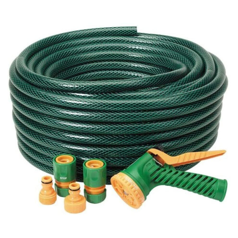 Draper 56447 Spray Gun Kit and Garden Hose, 12mm Ã x 30m Length