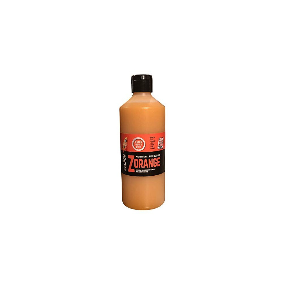 Rozalex Orange Zalpon Z Extra Heavy-Duty Hand Cleaner 500Ml Flip-Top
