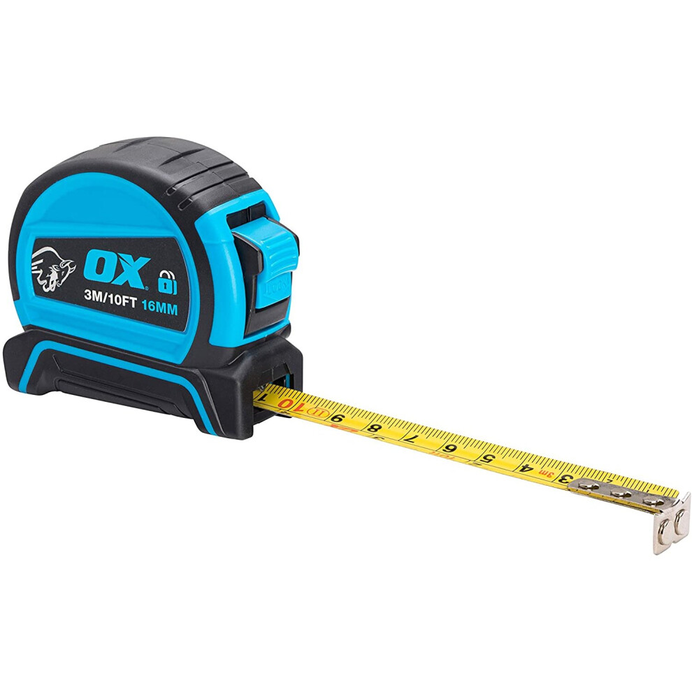 OX Tools OX-P505203 Pro Dual Auto Lock Measure-3m Tape Measure, 3m