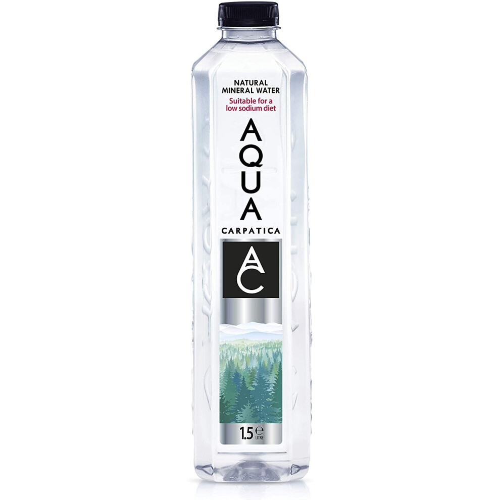 AQUA Carpatica Natural Still Mineral Water, 6 X 1.5 Litre