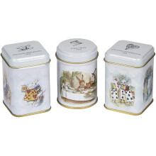 New English Teas Alice in Wonderland Mini Tea Tins Gift with Loose-Leaf Black Tea