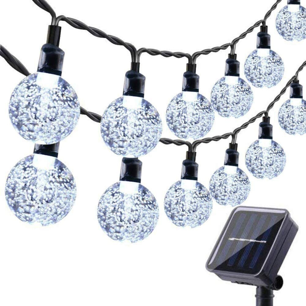 Solar Garden Lights Outdoor, 36ft 60 LED Solar String Lights Waterproof, Solar Powered Crystal Ball Indoor/Outdoor Fairy Lights Decorative Lights for