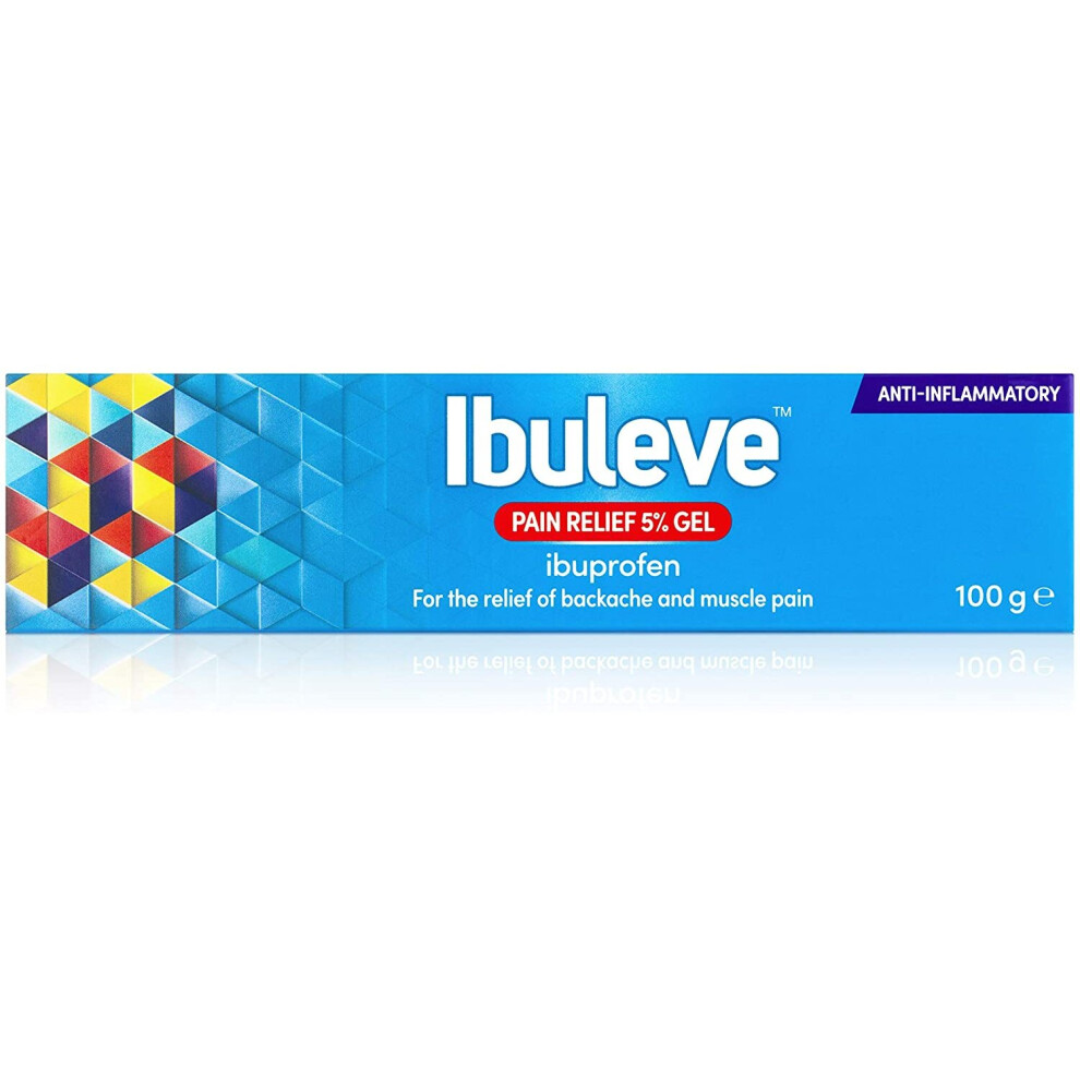 Ibuleve Pain Relief 5% Ibuprofen Gel, Clinically Proven, Anti-Inflammatory Relief For Joint Pain, Sprains, Backache, Muscular Pains And Sports Injurie