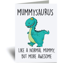 60 Second Makeover Mummysaurus Greeting Card Mummy Dinosaur Mothers Day Funny Birthday Present