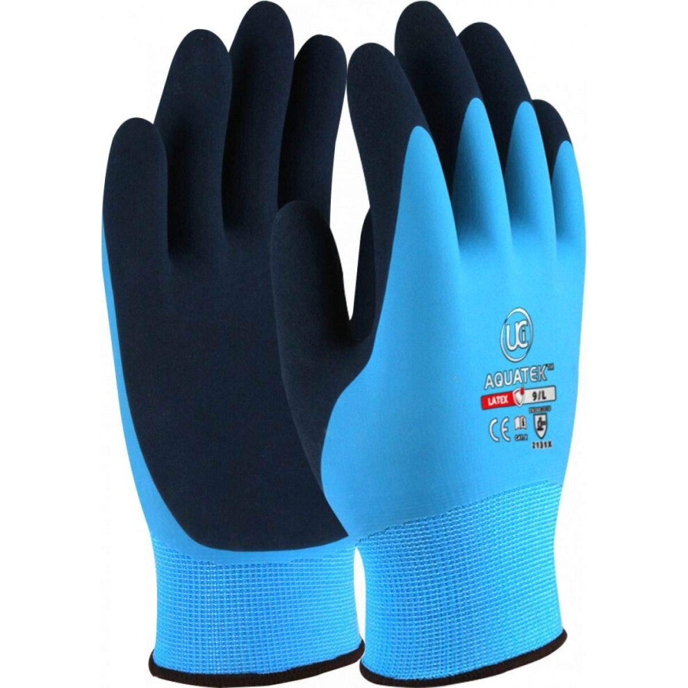 Uci Aquatek Dual Coated Latex Gloves - Medium - 1 Pair 5060123114393