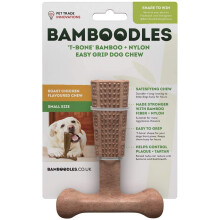 Bamboodles T-Bone Dog Chew for the most even the most aggressive of chewers SMALL CHICKEN