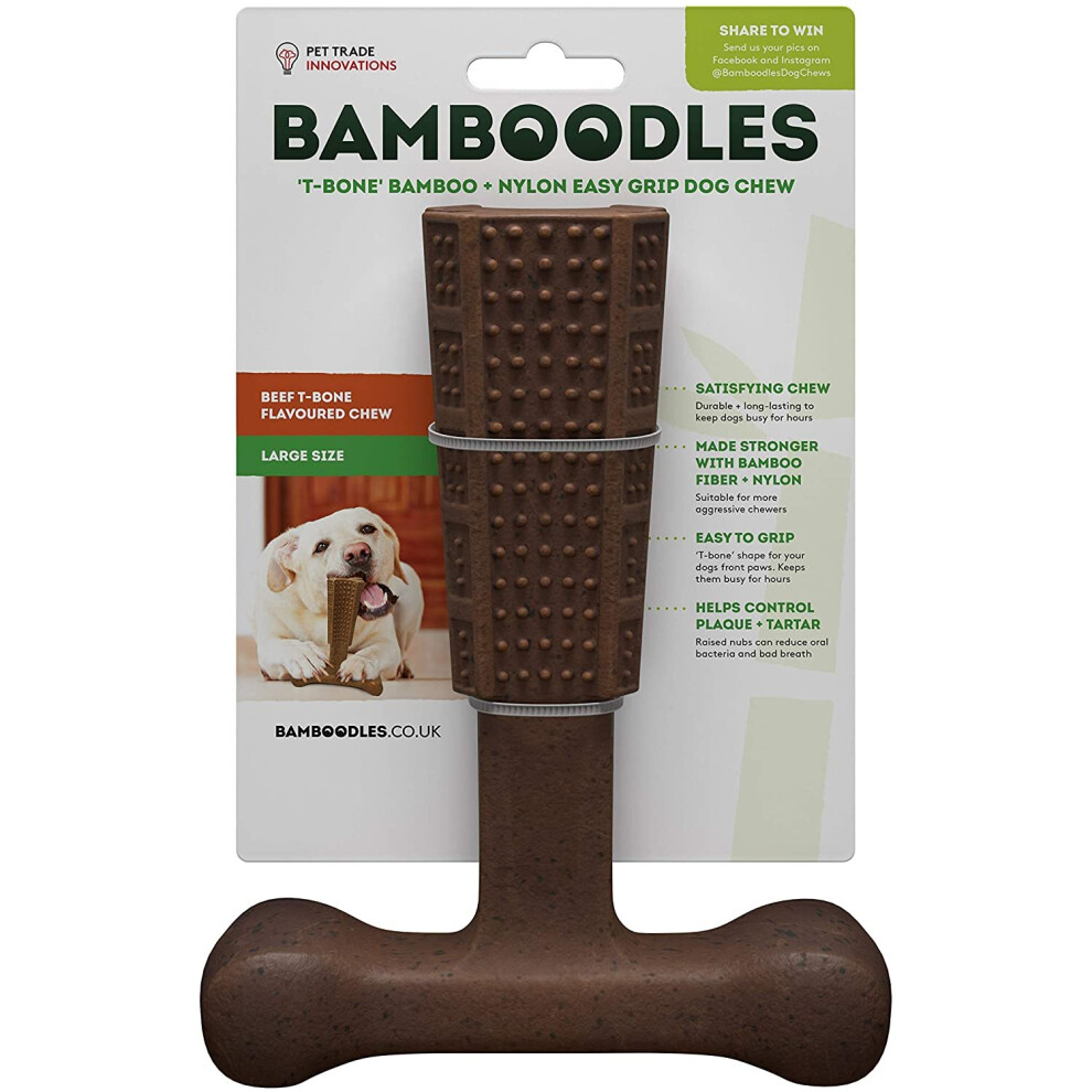 Bamboodles T Bone Small chew Beef Small for the most aggressive chewers