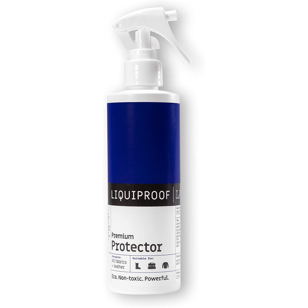 Liquiproof LABS Premium Protector Spray 250ml - long lasting waterproof and stain protection for leather, suede, nubuck, sheepskin and fabrics. For us