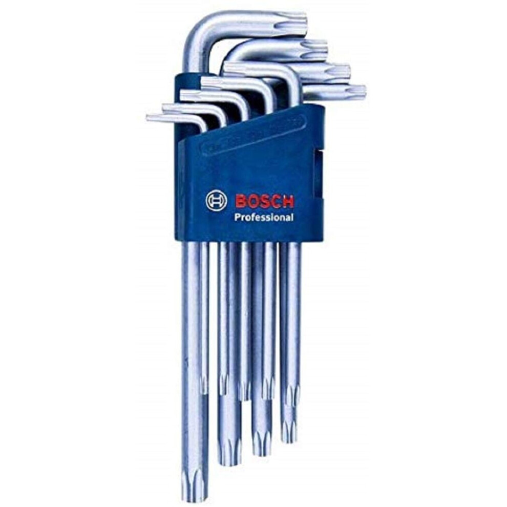 Bosch Professional 1600A01TH4 9-Piece Set Torx Allen Key Set Blue