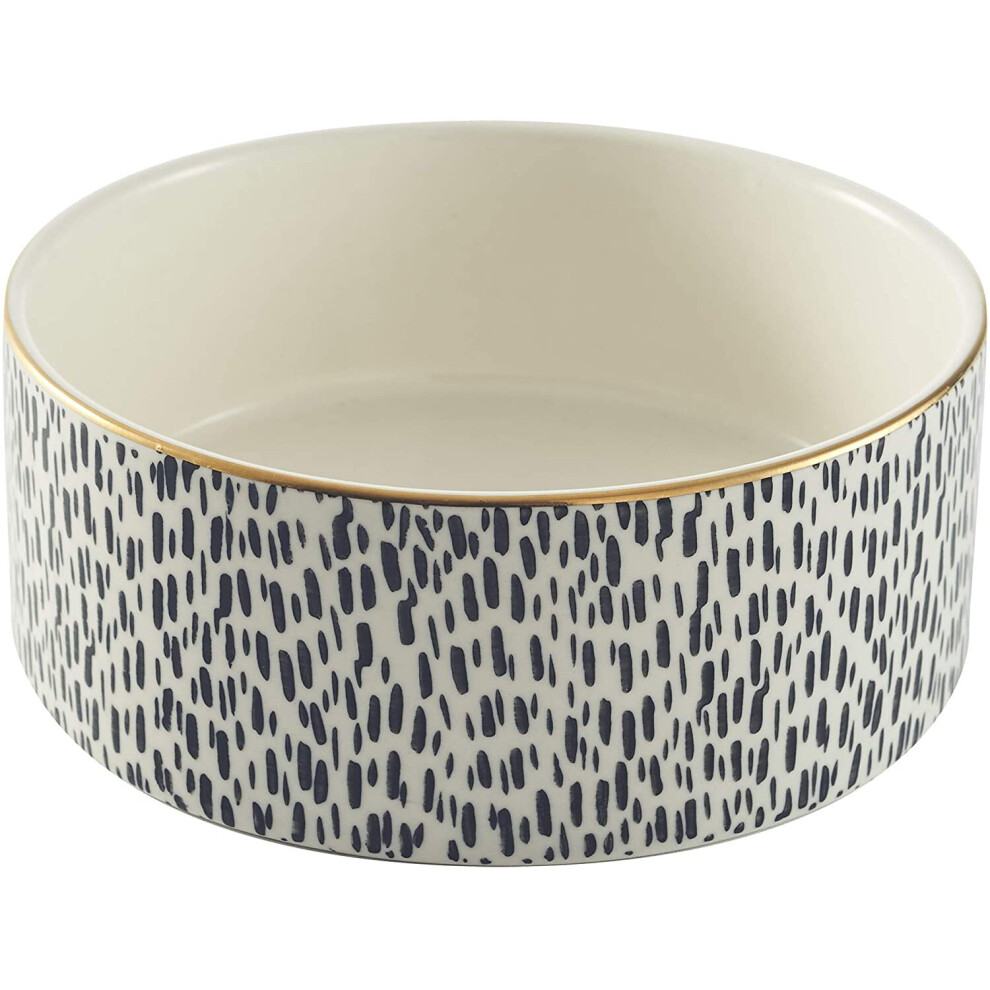 Mason Cash Pet Bowl Splatter with Gold Rim