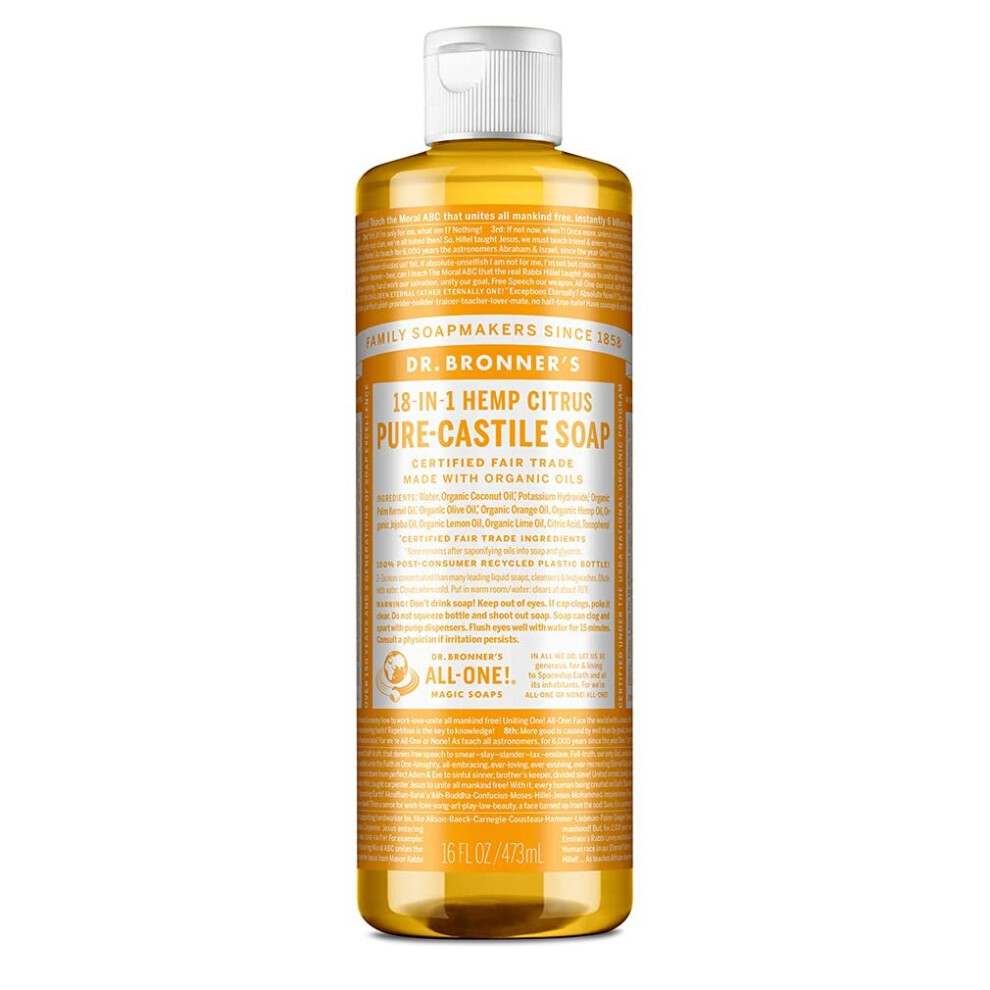 Dr Bronner Organic Citrus Castile Liquid Soap 237ml