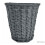 Grey Woven Willow Basket Waste Bin For Home Office 1