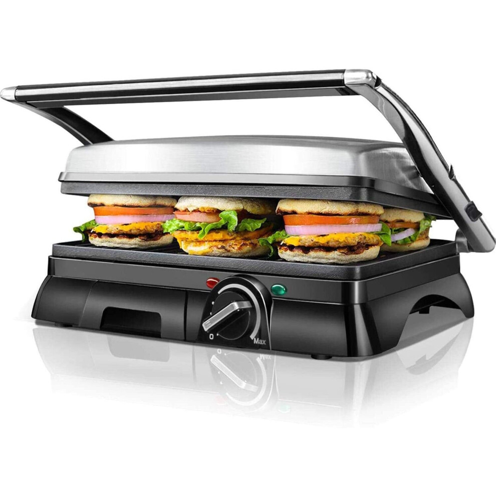 Aigostar Sandwich Toaster | Toastie Maker, 2000W 4-Slice Panini Press