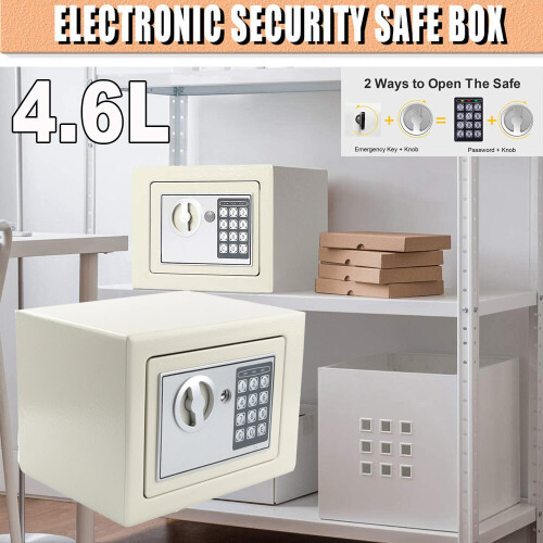 Home Safety Case Electronic Password Security Safe Box 2 Keys