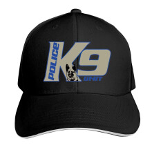 (Black) Police K9 Unit Dog Sandwich Adjustable Hat Unisex
