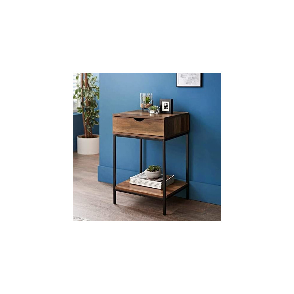 Tromso 1 Drawer Side Table Provides excellent storage Store items