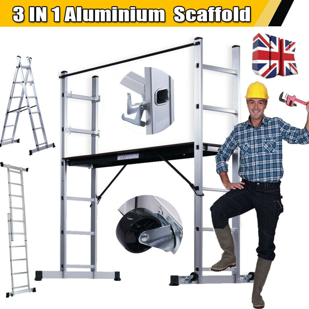 Multi Purpose Aluminium Scaffold Combination Ladder Work Platform Step