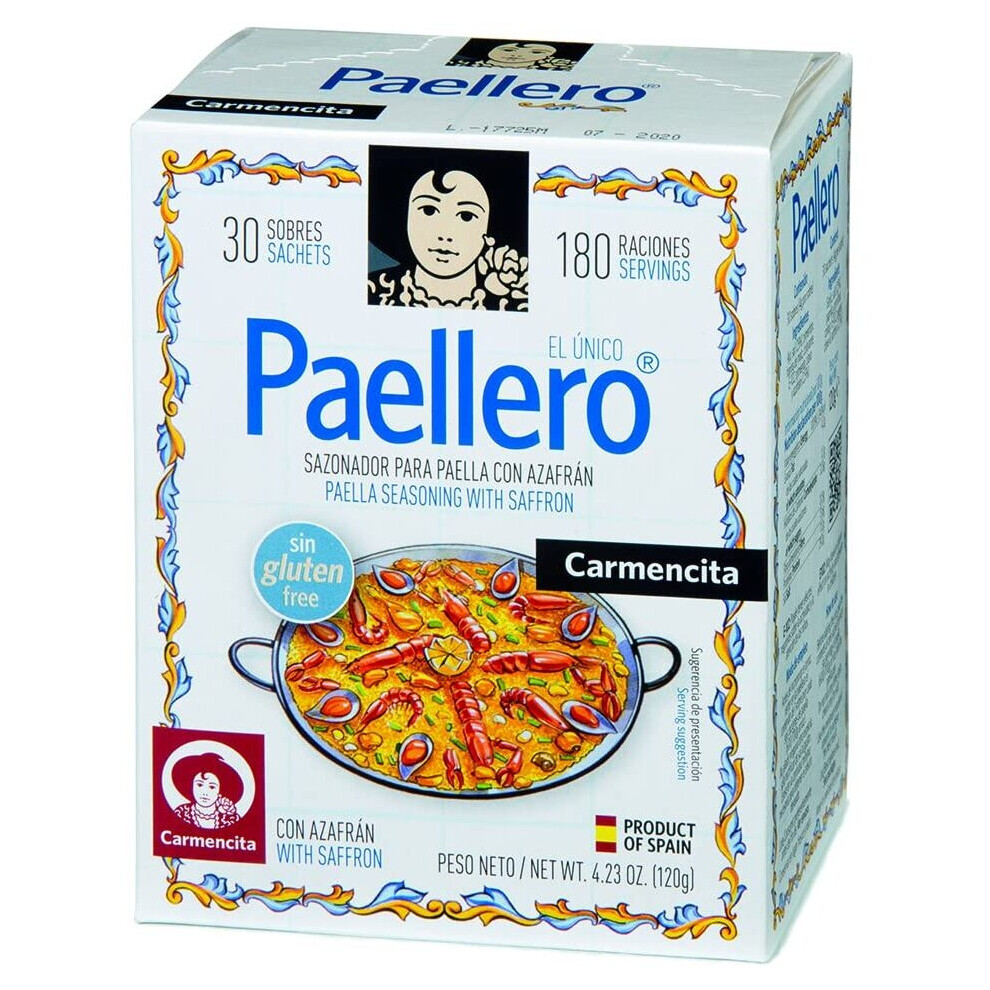Carmencita Paella Seasoning 30 Sachets Spanish Paellero