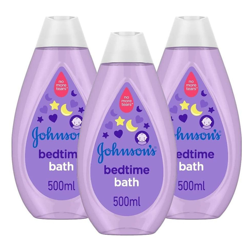 JOHNSON'S Bedtime Bath Multipack, Gentle and Mild for Delicate Skin and Everyday Use, Enriched with Soothing NaturalCalm Essences, 3 x 500 ml