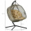 Outsunny Outsunny Double Hanging Egg Chair 2 Seaters Swing Hammock Brown 2