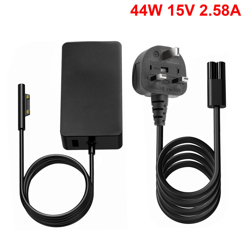 44W 15V 2.58A Charger for Microsoft Surface Pro 3 4 5 6 7 X Laptop 1 2 3 Surface Go 1 2 & Surface Book