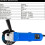 Angle Grinder Tool Electric Grinding Sander Cutting Tool with Protection Switch 900W 12000rpm 3